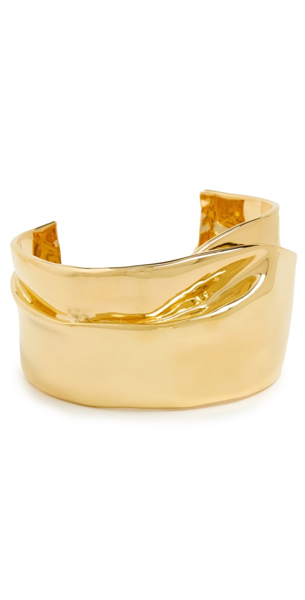 Completedworks Soggy Envelope Gold Plated Cuff 18k Gold Plated