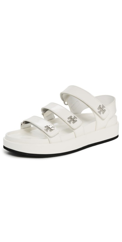 Tory Burch Kira Triple Strap Sport Sandals CLOUD / SILVER