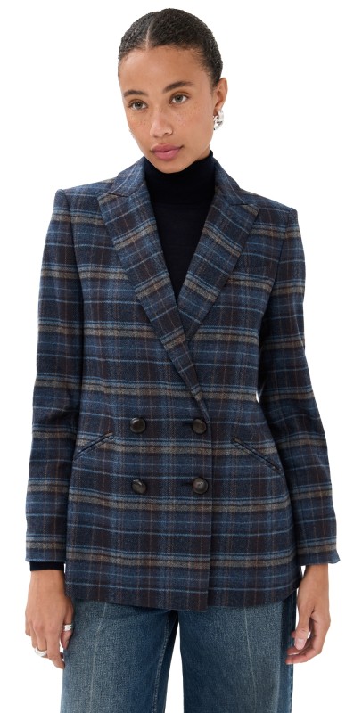 Veronica Beard Oria Dickey Jacket Blue Multi