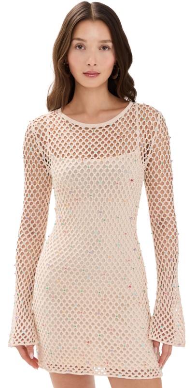 The Wolf Gang Perla Mini Dress Vanilla