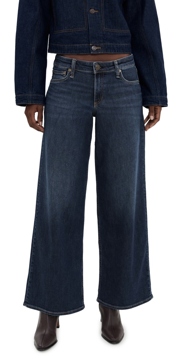 rag & bone Aiden Low-Rise Wide Leg Jeans Rhnbk
