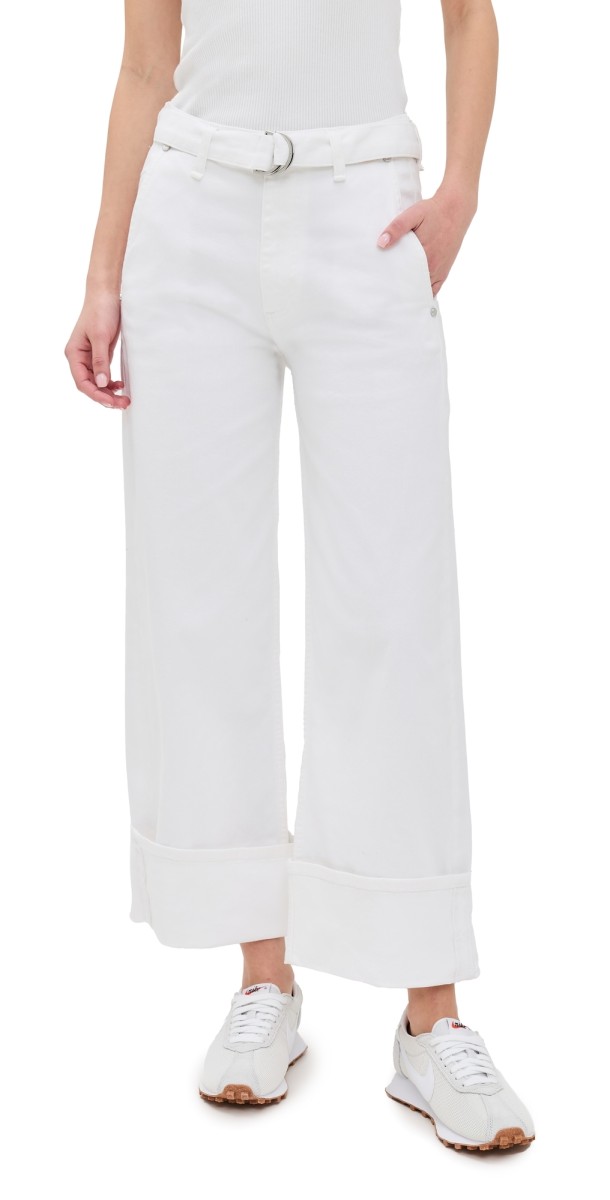 rag & bone Andi Jeans with Belt Opticwht