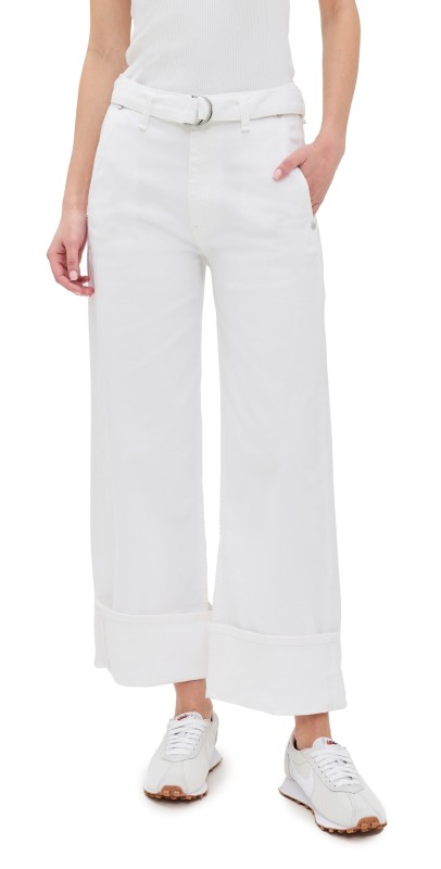 rag & bone Andi Jeans with Belt Opticwht