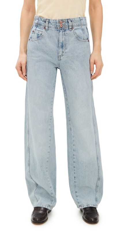 Free People Aster Straight Jeans Opal