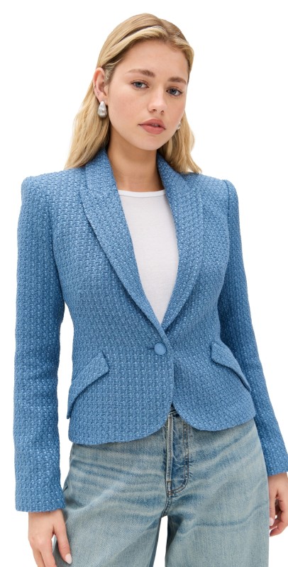 L'AGENCE Jennah Blazer Harbor Blue/Good Luck Chain