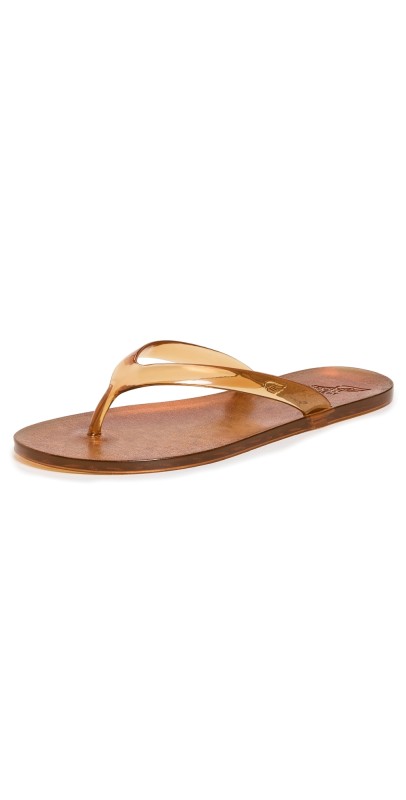 Ancient Greek Sandals Jelly Flip Flops Caramel