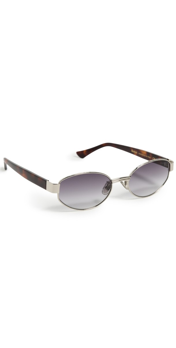 Illesteva Bellagio A Sunglasses Silver/Havana w/ Grey Gradient