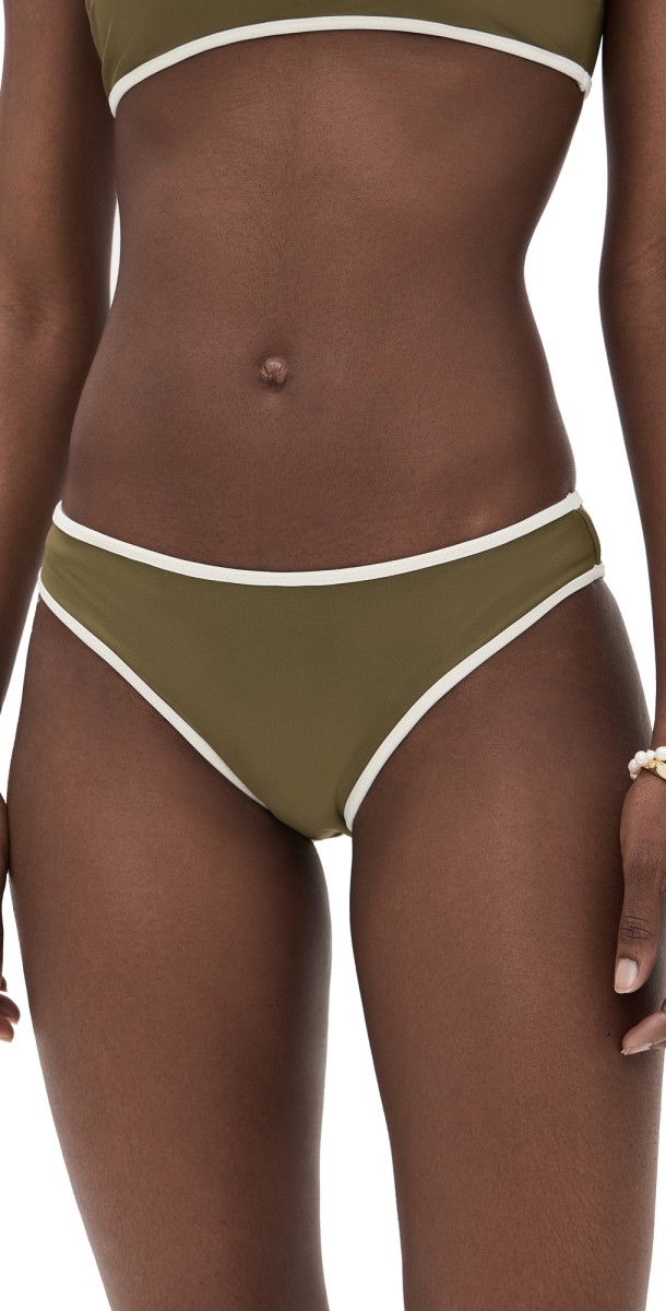 MIKOH Bruna Bikini Bottoms Monoi/Ecru