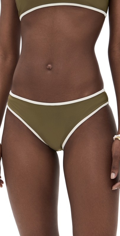 MIKOH Bruna Bikini Bottoms Monoi/Ecru