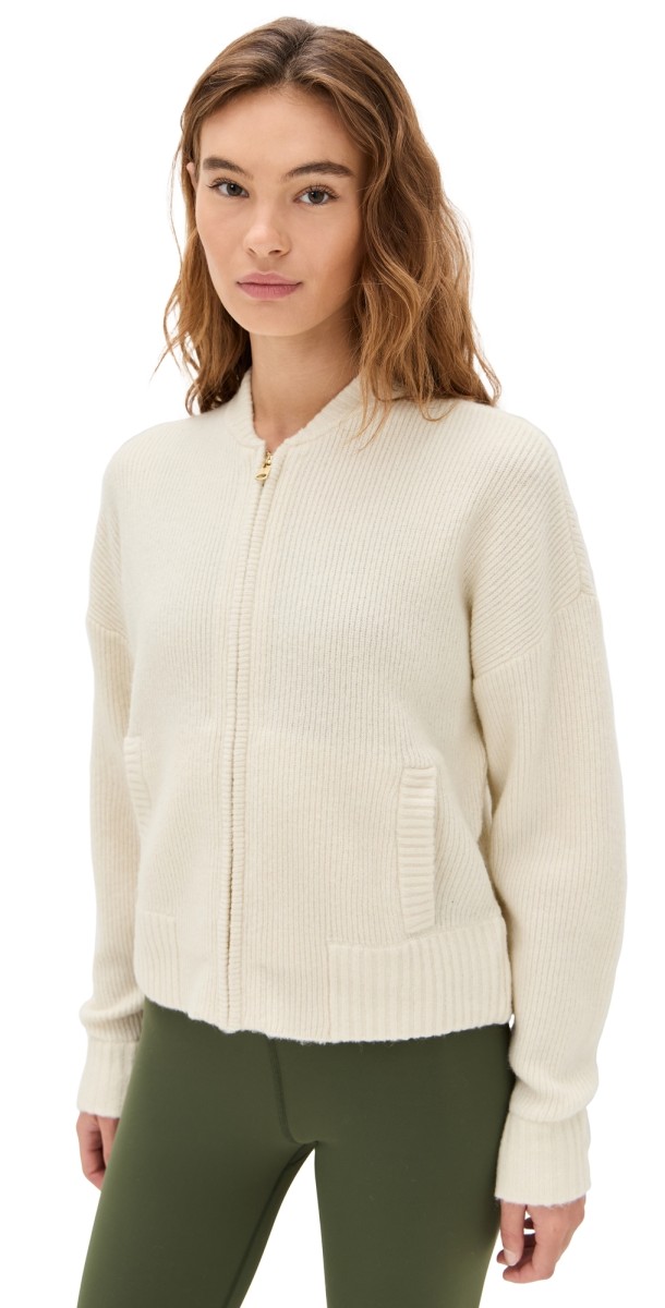 Rhone Westside Full Zip Cardigan Sand Stone