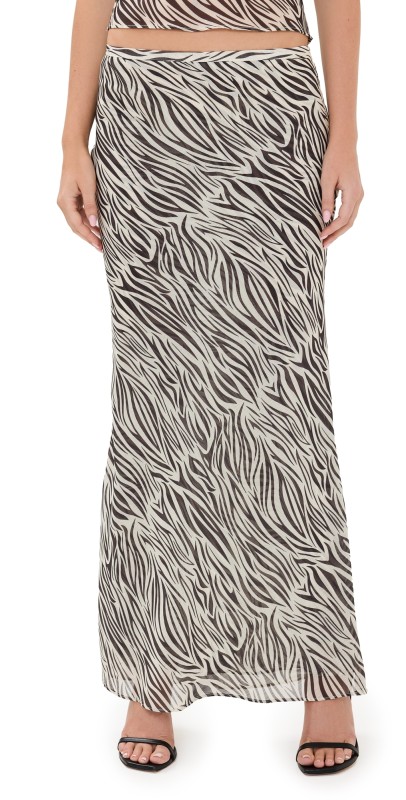 Lioness Endless Maxi Skirt Zebra