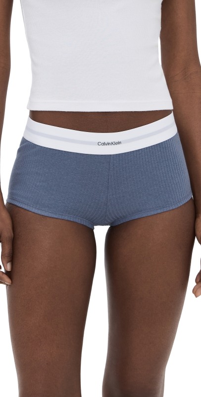 Calvin Klein Underwear Modern Rib Boyshort Grisaille