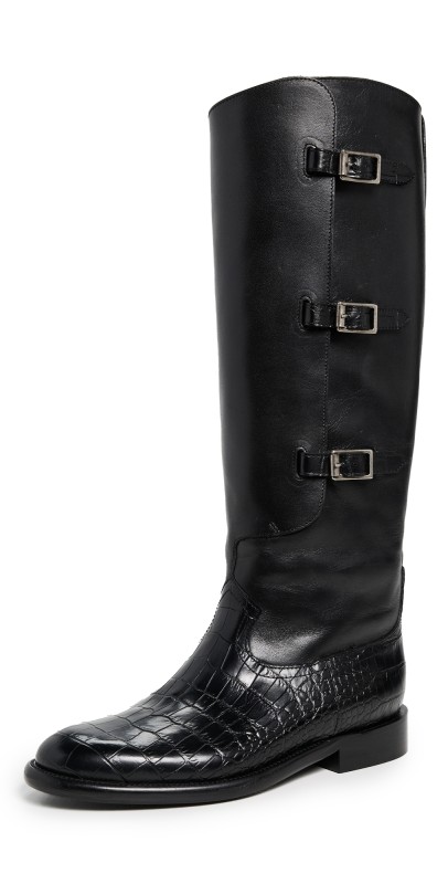 Paris Texas Montana Buckle Boots Carbone/Black
