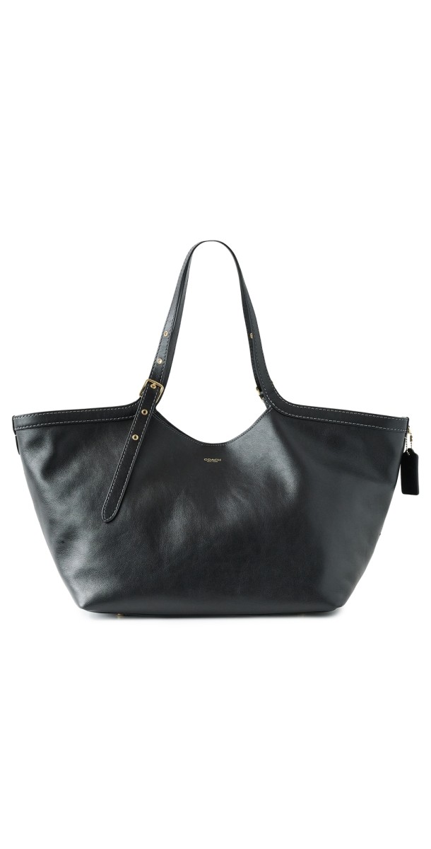 Coach Glazed Leather Gramercy Tote B4/BLACK