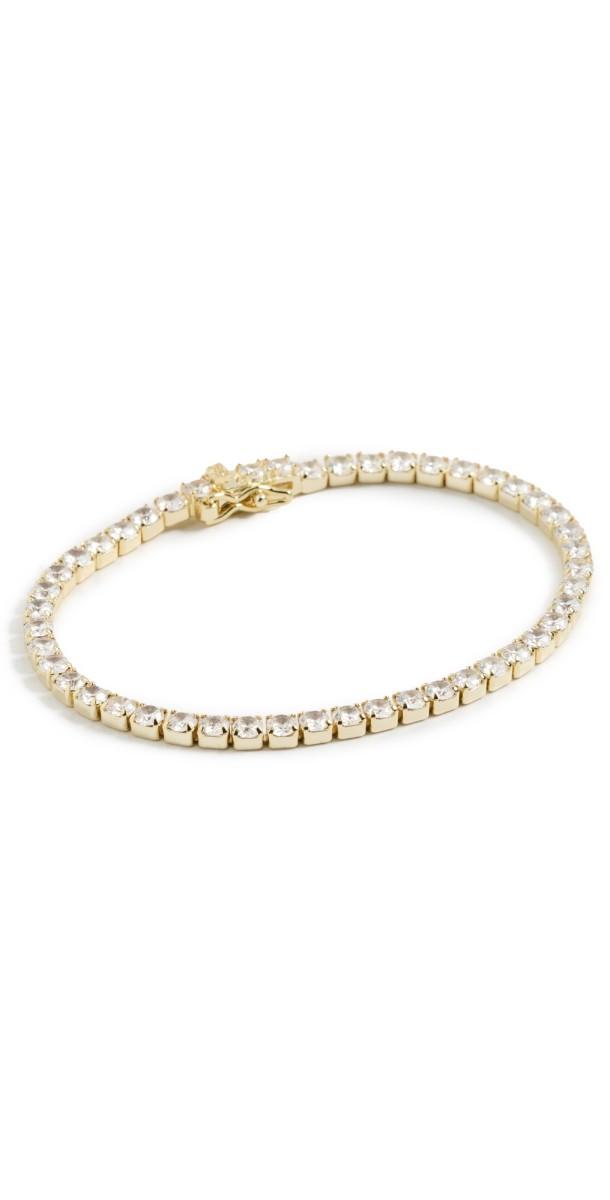 SHASHI Medium Tennis Bracelet Gold