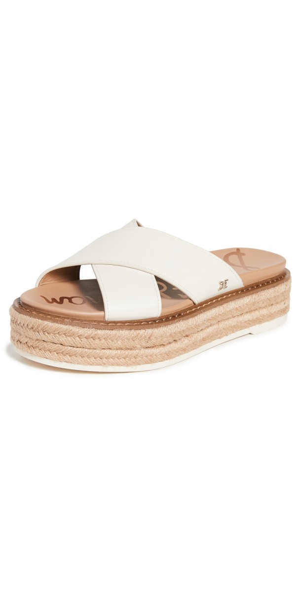 Sam Edelman Korina Platform Sandals Ivory