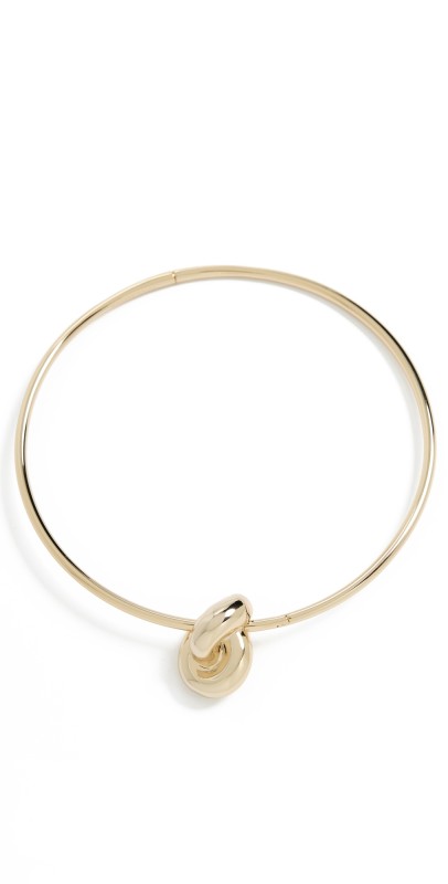 Jennifer Fisher Necklace Thin Knot Choker Yellow Gold