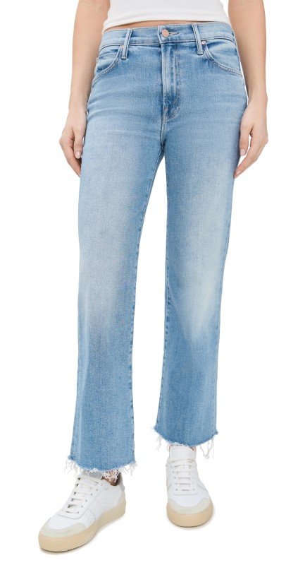 MOTHER The Kick It Ankle Fray Jeans Can You Dig It