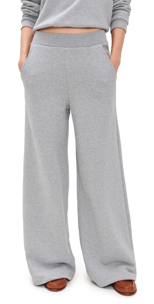 Jamie Haller The Wide Leg Terry Trousers Heather Grey