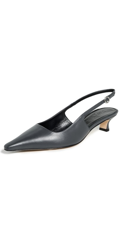 AEYDE Catrina Nappa Leather Heels Charcoal