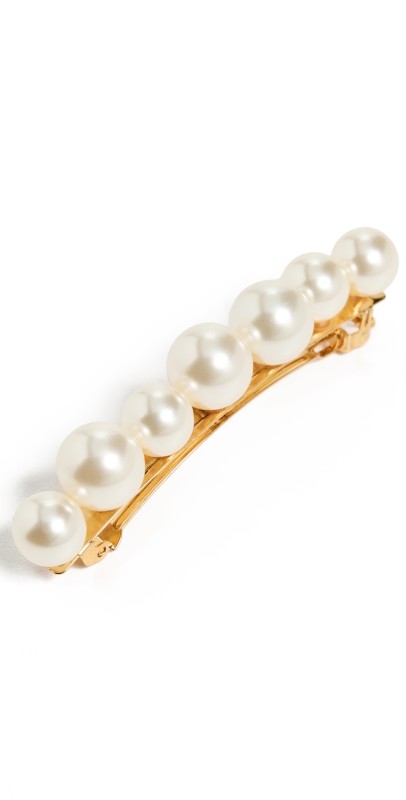 Jennifer Behr Gretel Barette Gold Pearl