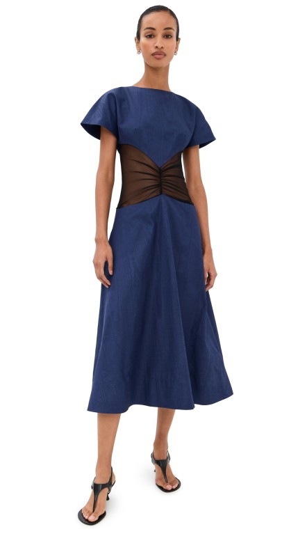 Rosie Assoulin Sands Through the Hourglass Dress Blueberry