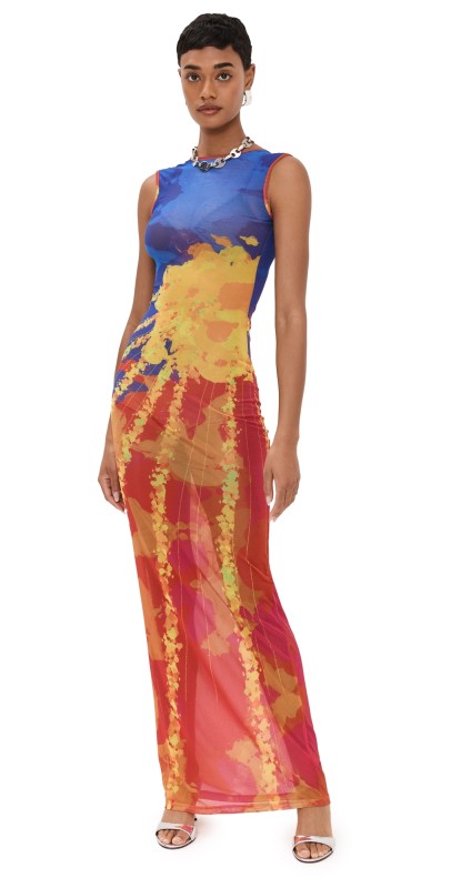 House of Aama Sunray Sleeveless Maxi Dress Multi
