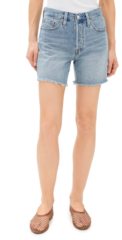 Levi's 501 Mid Thigh Shorts Lightweight Fun Flare