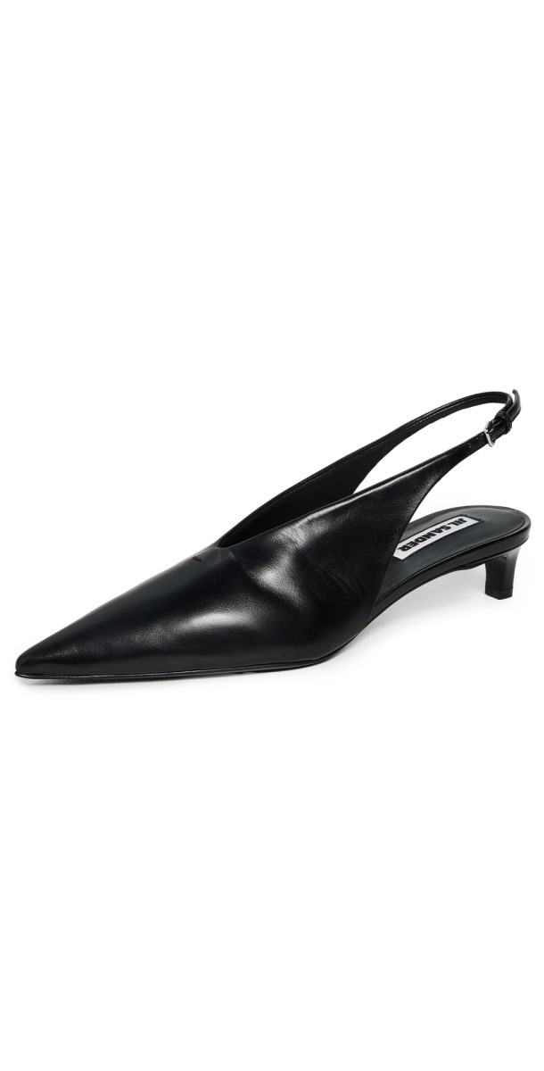Jil Sander Sling Back Heels Black