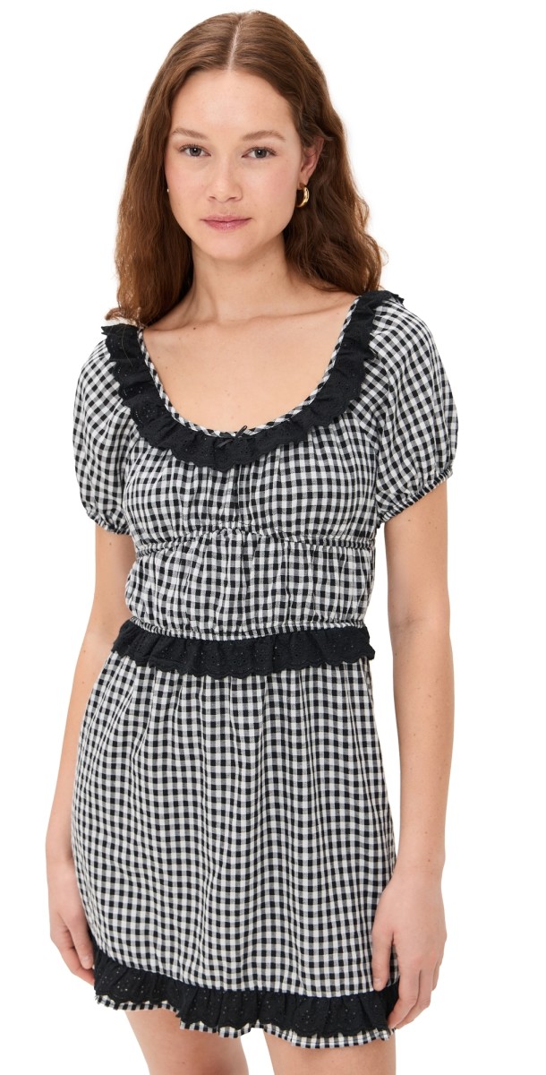 Bailey Rose Gingham Dress Black