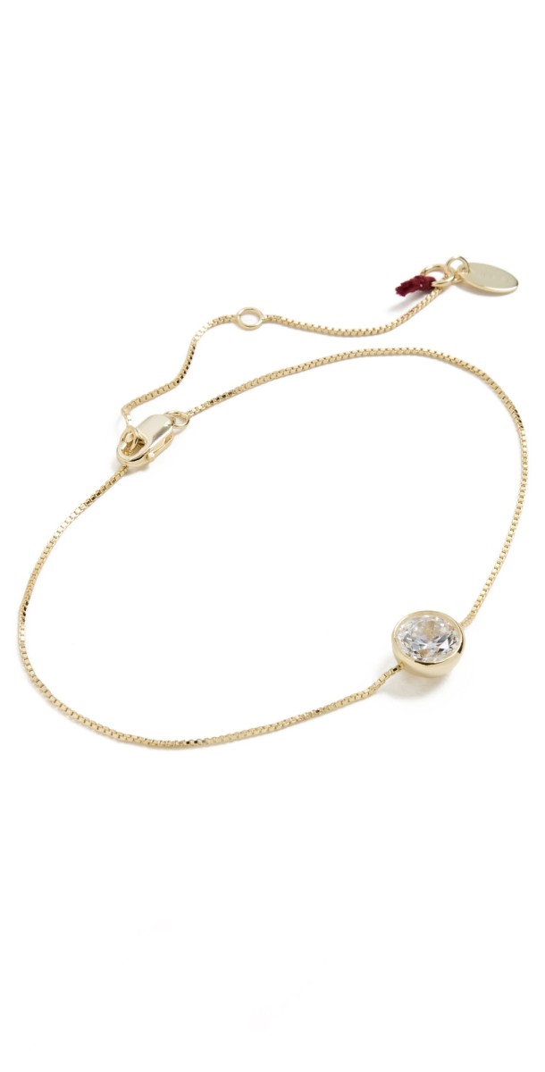 SHASHI Solitaire Moissanite Bracelet Gold