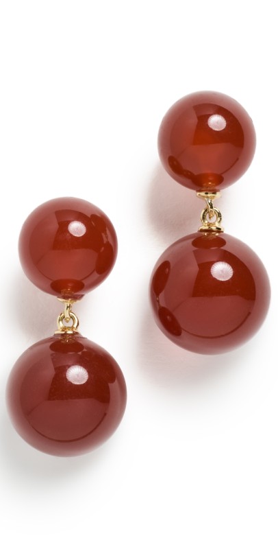 LIÉ STUDIO The Hannah Earrings Red Carnelia