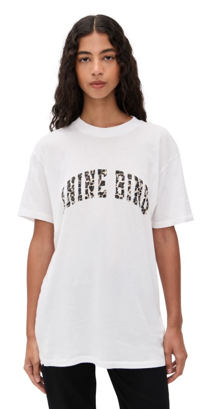 ANINE BING Walker Tee Anine Bing Leopard Ivory