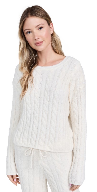 Z Supply Carol Cable Long Sleeve Top Sea Salt