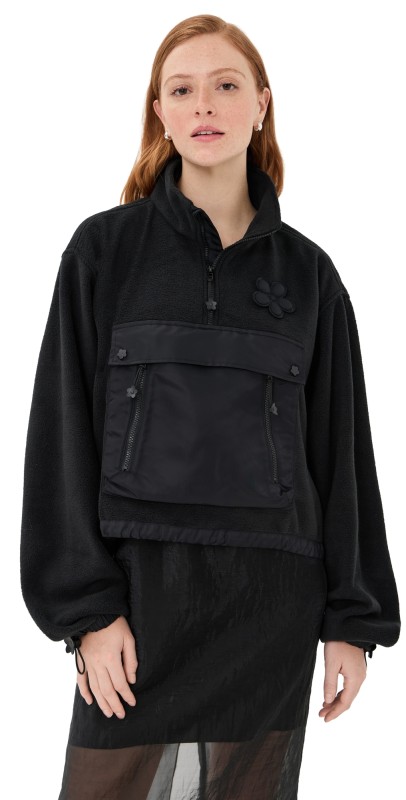 Cecilie Bahnsen Bastian Anorak Fleece Black