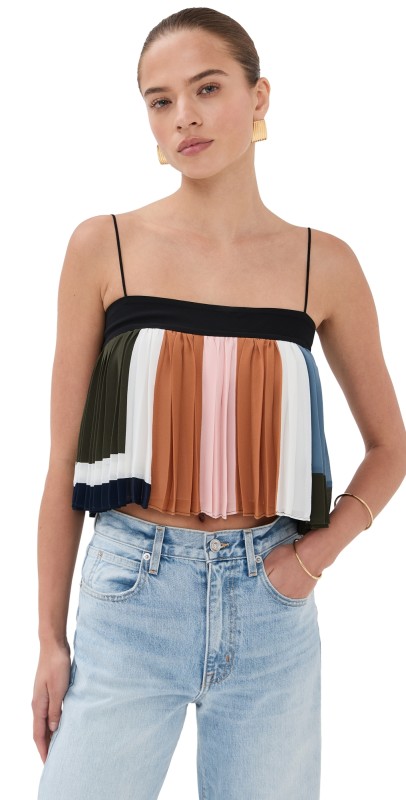 Veronica Beard Janie Top Dove Multi