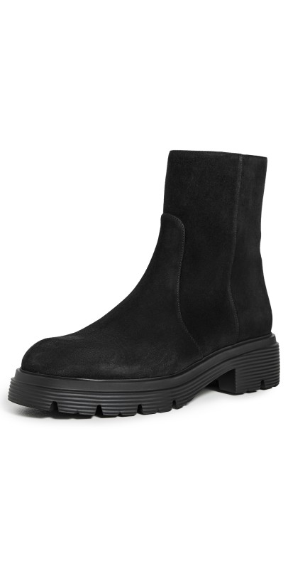 Stuart Weitzman Soho Lite Zip Booties Black
