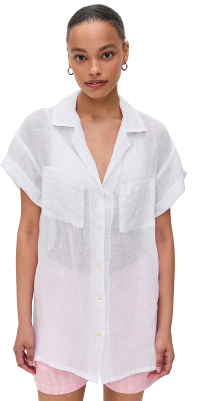Vitamin A Playa Pocket Blouse White
