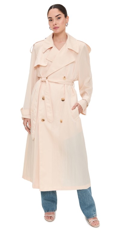 WARDROBE. NYC Technical Trench Coat Ecru