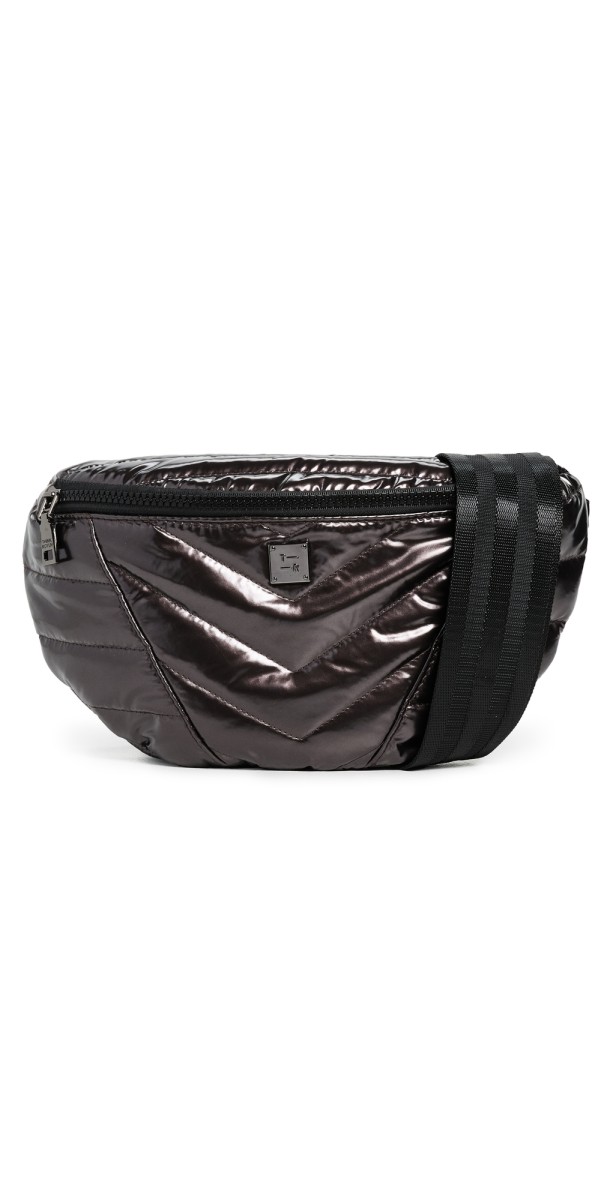 Think Royln Little Runaway Belt Bag Dark Mocha Patent