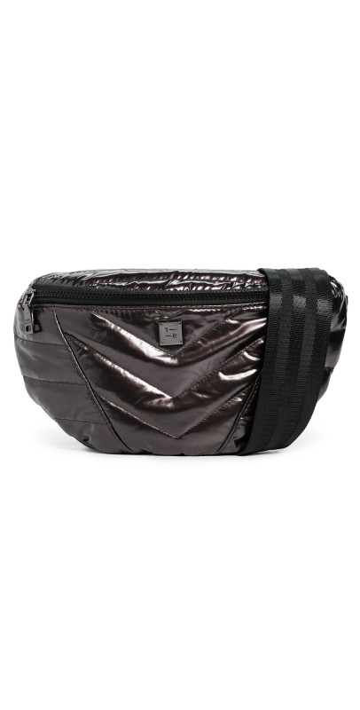 Think Royln Little Runaway Belt Bag Dark Mocha Patent