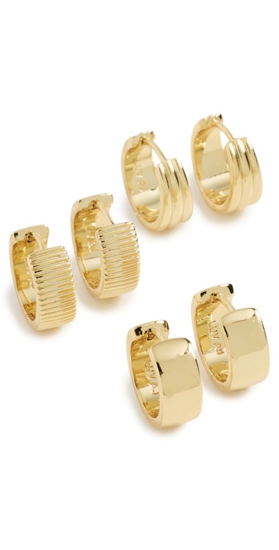 Luv Aj The Remy Ridged Huggies Set Gold