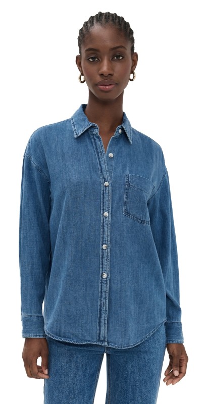 Z Supply Atwood Denim Shirt Medium Indigo