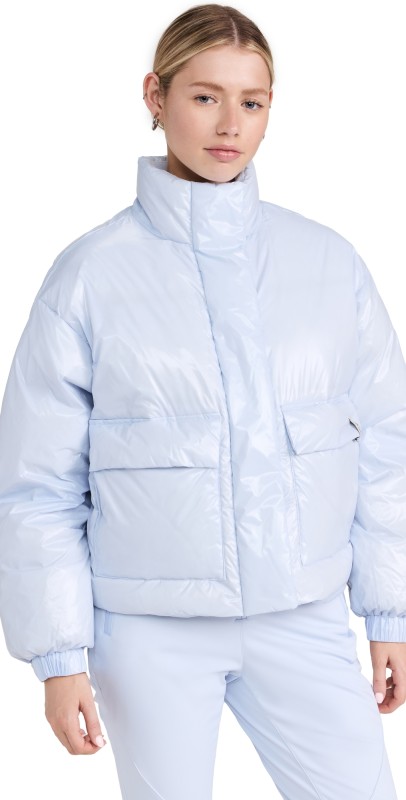 Sweaty Betty Shine Cropped Ski Puffer Salt Blue