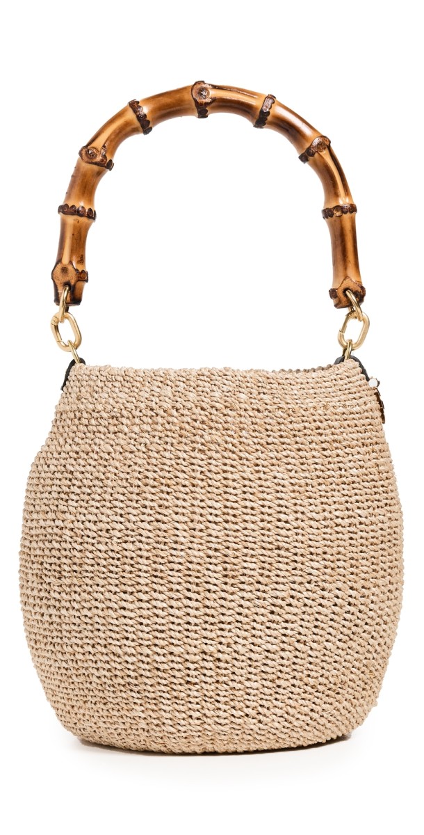 Clare V. Pot de Miel with Bamboo Handle Natural
