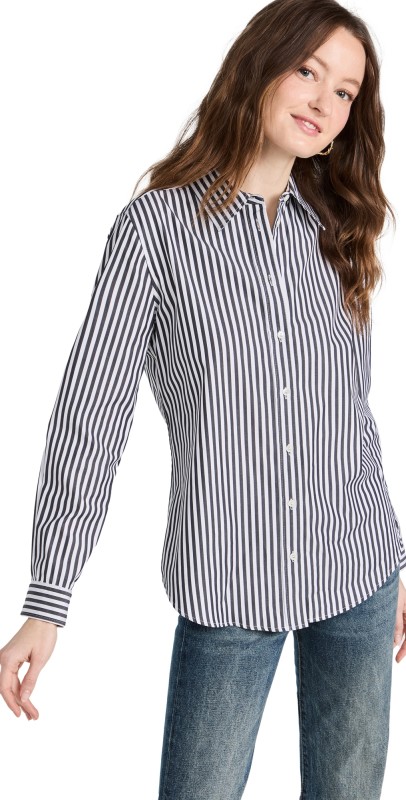 Nili Lotan Kate Shirt Black/White Stripes