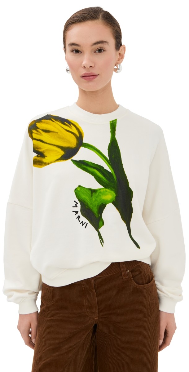 Marni Tulip Pullover Natural White