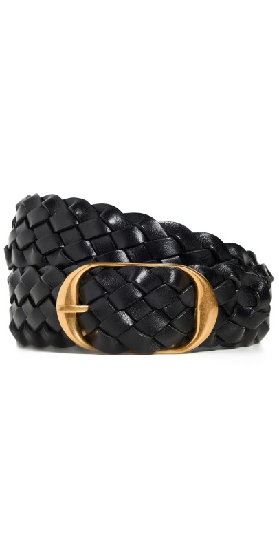 Nili Lotan Braided Nili Belt Dark Brown