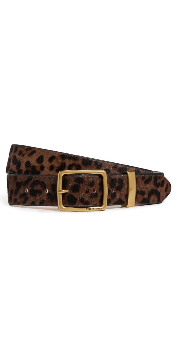 rag & bone X Boyfriend Belt Leopard