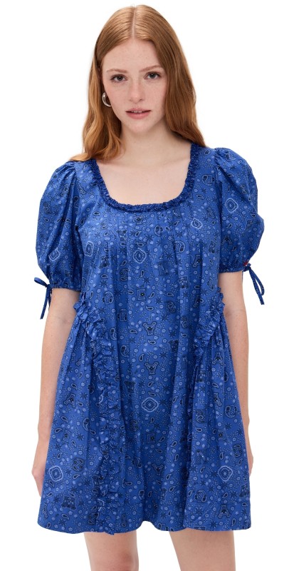 Damson Madder Meri Mini Dress Blue